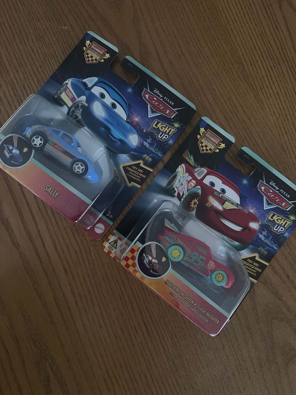 Mattel Disney Pixar Cars Light Up Lightning McQueen and Sally 2-Pack